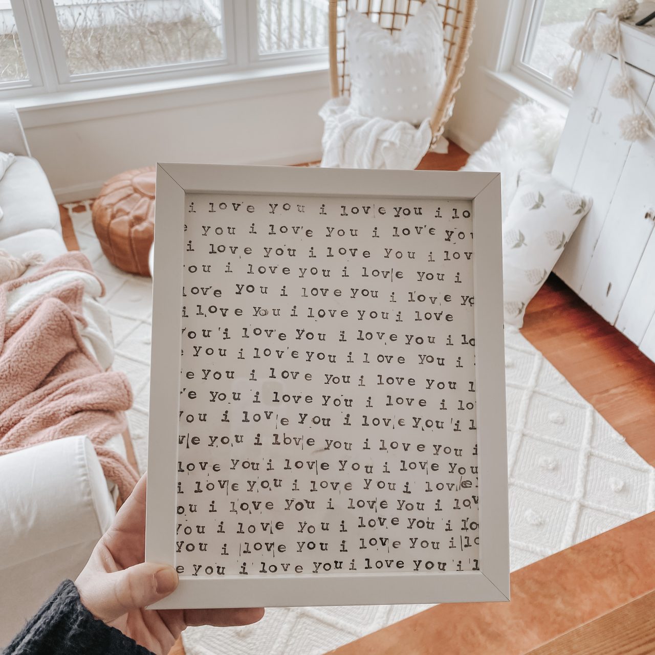 DIY “i love you” Art